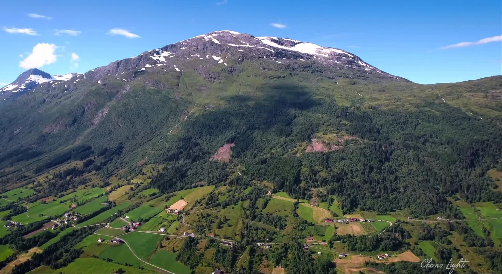 The beauty of the two mountains along the sea and Sky Road