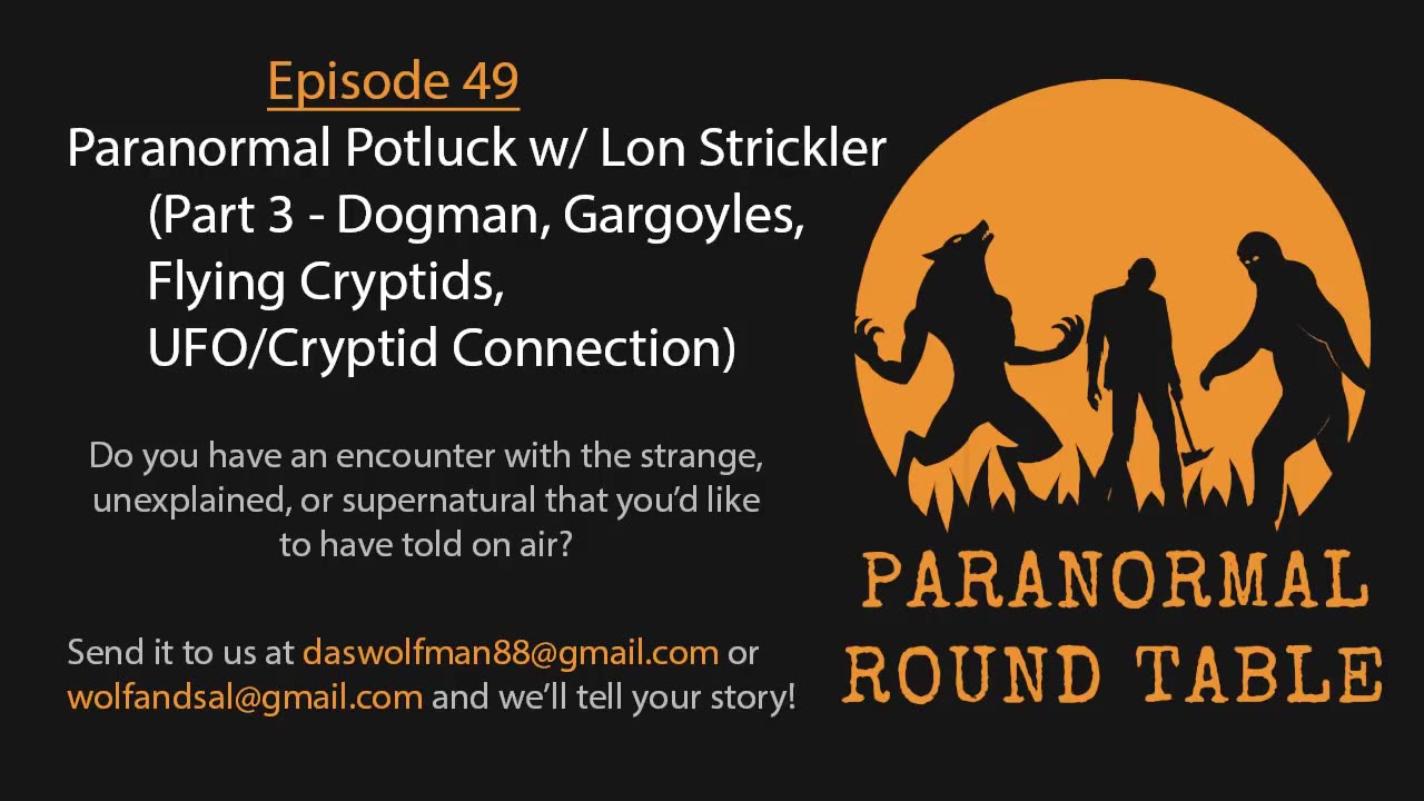 EP49 - Paranormal Potluck w/ Lon Strickler (Part 3 - Dogman, Gargoyles, Flying Cryptids)