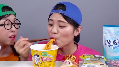 Mukbang Fire Noodles Korean