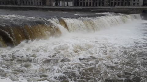 Waterfall in the city