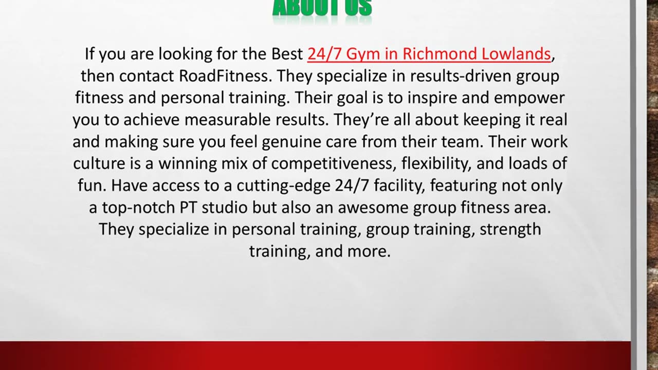 24/7 Gym in Richmond Lowlands