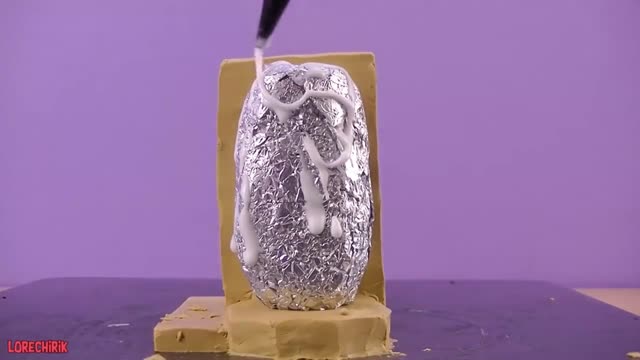 Knead The Tin Foil Into A Long Strip