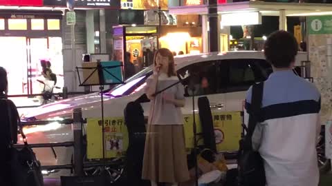 Japan Street Corner Singing