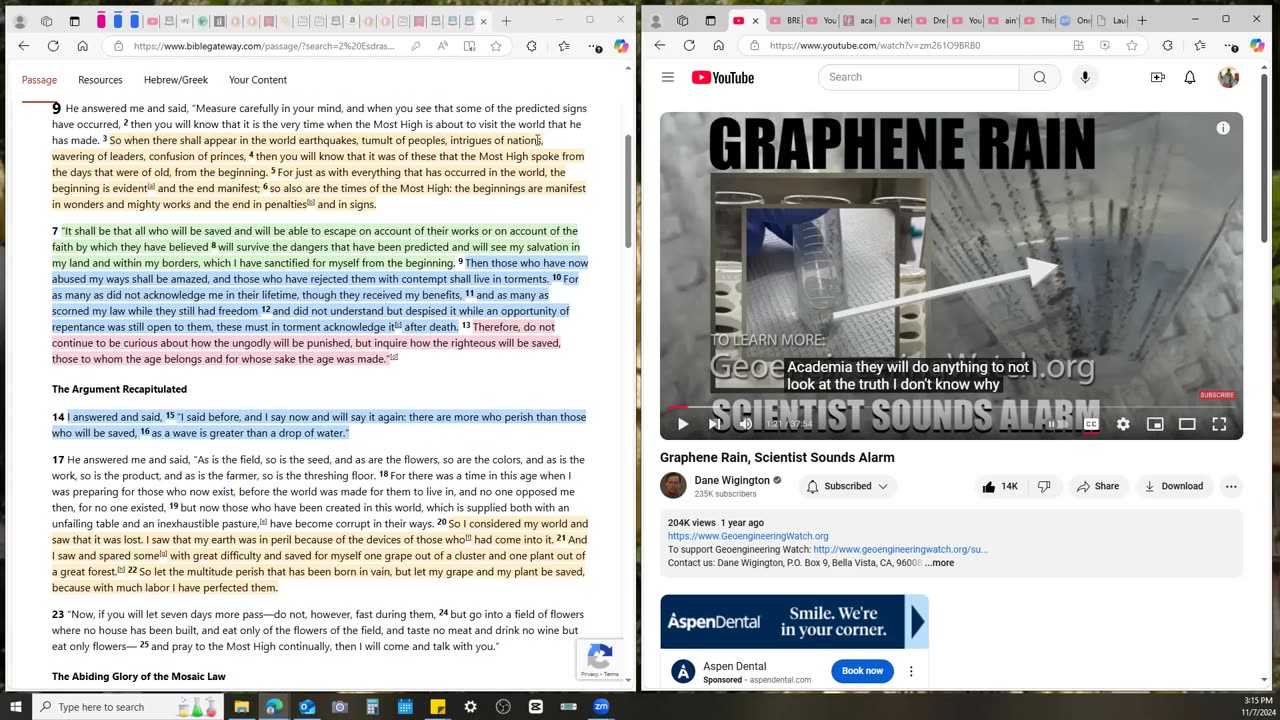Graphene rain another sign of the wicked in rule