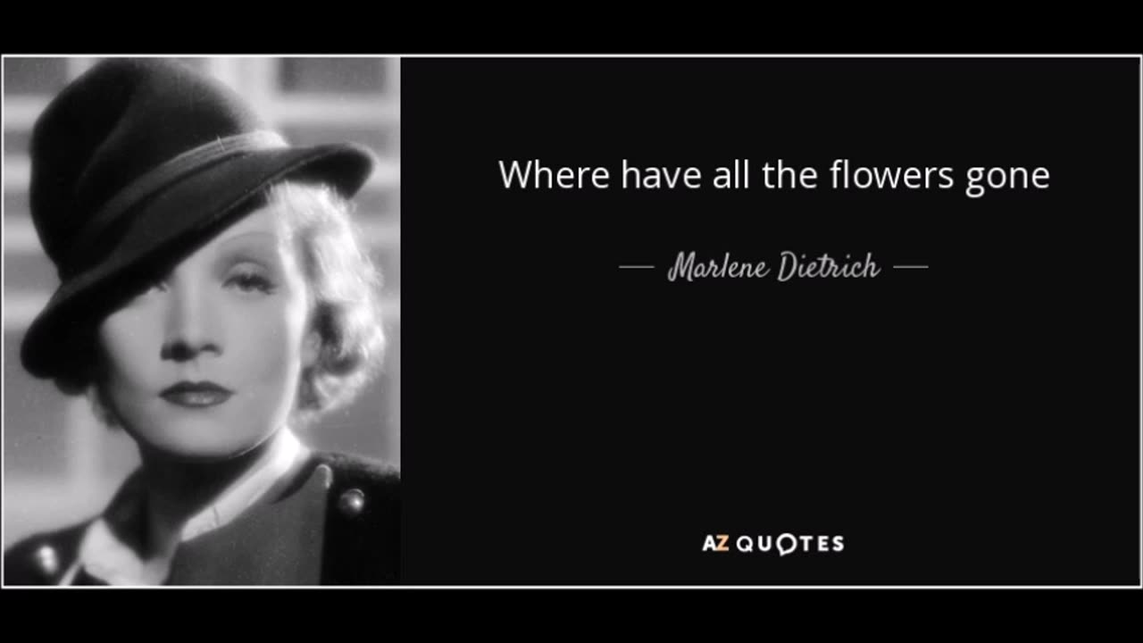 Where Have All The Flowers Gone Marlene Dietrich 1972