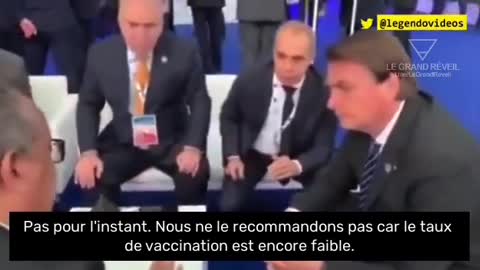 Jair Bolsonaro "Des gens meurent après la deuxième dose"