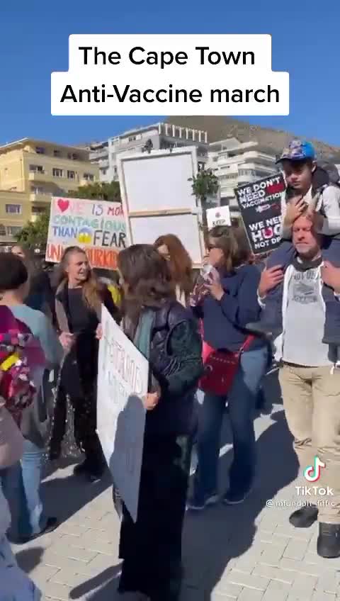 Cape Town, South Africa, Anti-Vaccine March.