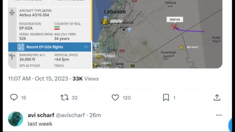 Inbound Syria, Iranian IRM146 flight