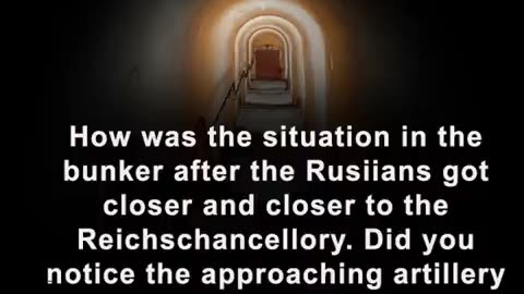 Interview with Hitler´s bodyguard Rochus Misch about the last days in the Führer`s Berlin bunker.