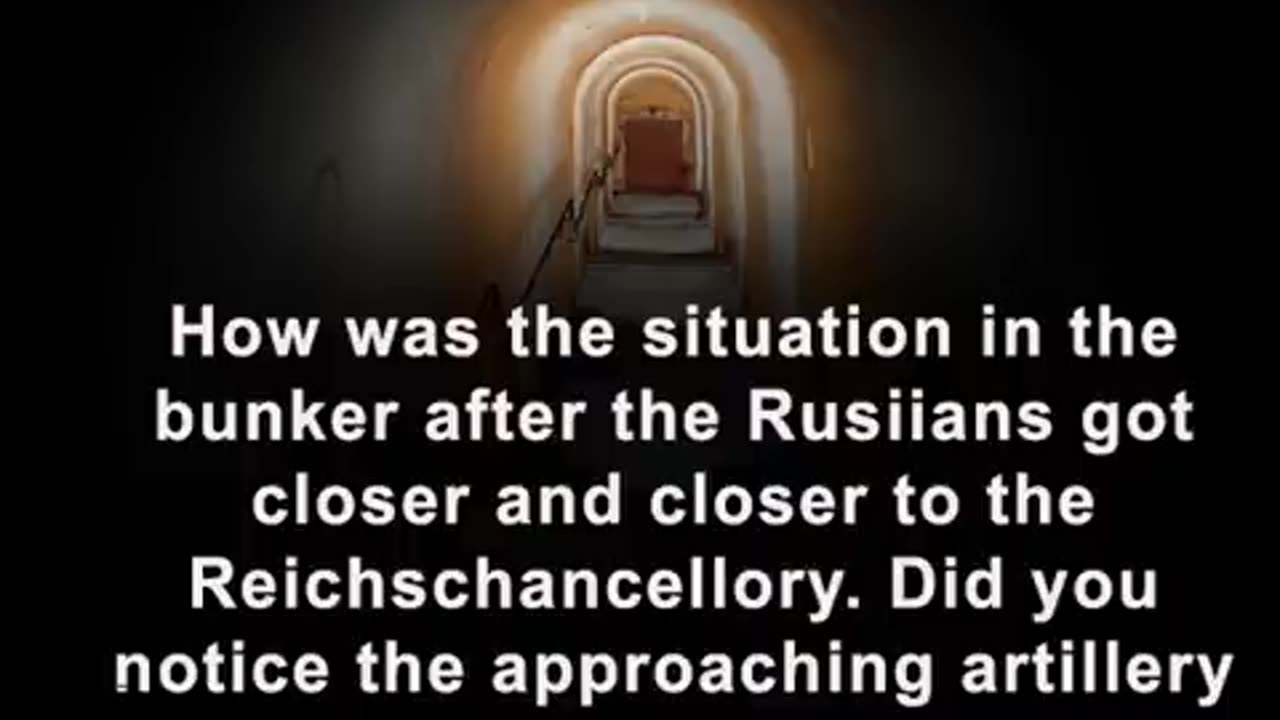 Interview with Hitler´s bodyguard Rochus Misch about the last days in the Führer`s Berlin bunker.