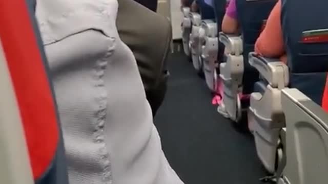 End of mask mandate on planes. The passengers applaud and cheer.