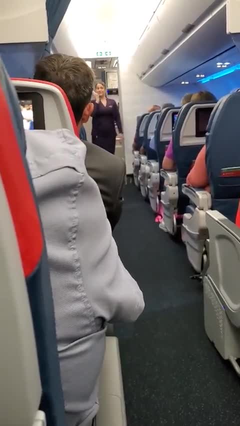 End of mask mandate on planes. The passengers applaud and cheer.