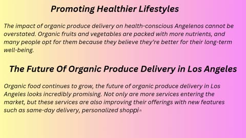 How Organic Produce Delivery Is Changing Los Angeles Meals