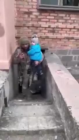 Chechen special forces help to evacuate children with families in the liberated areas of Mariupol