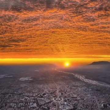 Breathetaking view of the sunset