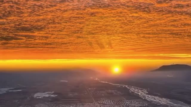 Breathetaking view of the sunset