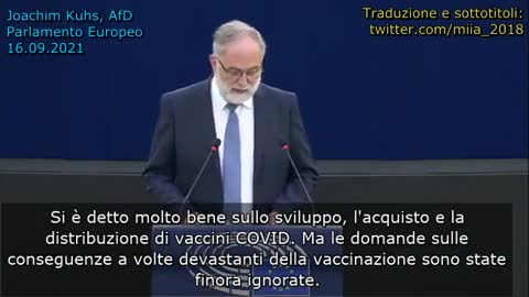 Eurodeputato Joachim Kuhs:"Fermate questo esperimento sulle persone"