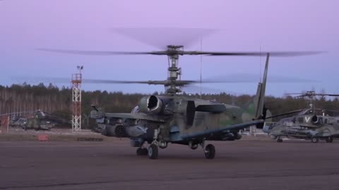 Russian defence Federation has published footage of air strikes by helicopters