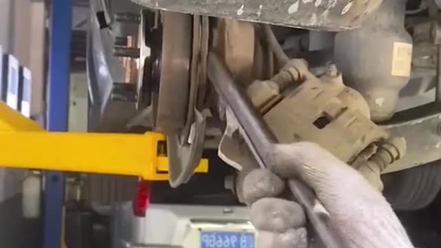 Replace the new brake disc parts # repair car # auto repair # brake disc