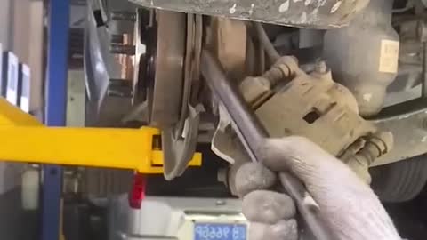 Replace the new brake disc parts # repair car # auto repair # brake disc
