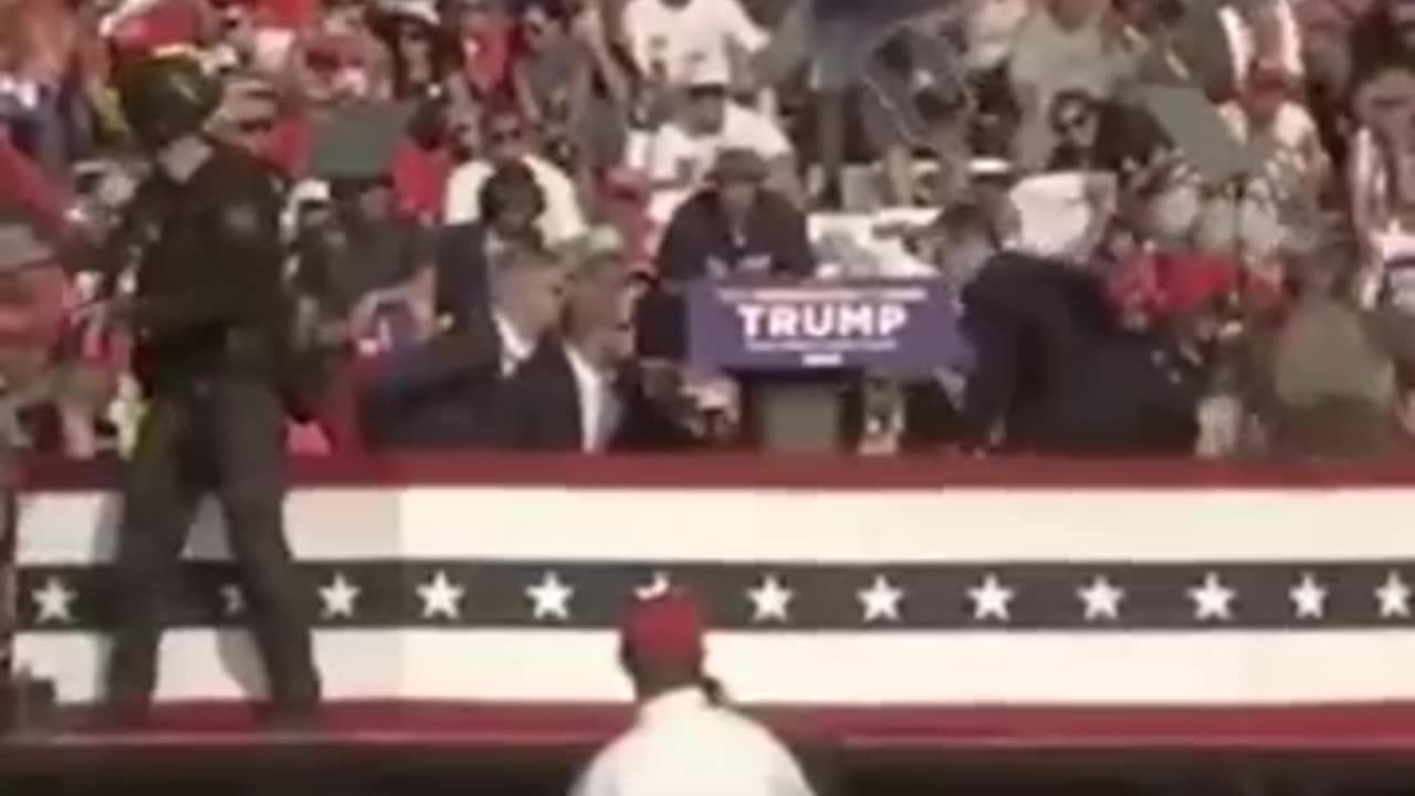 Moment Secret Service shout ‘SHOOTER’S DOWN’ at Trump rally