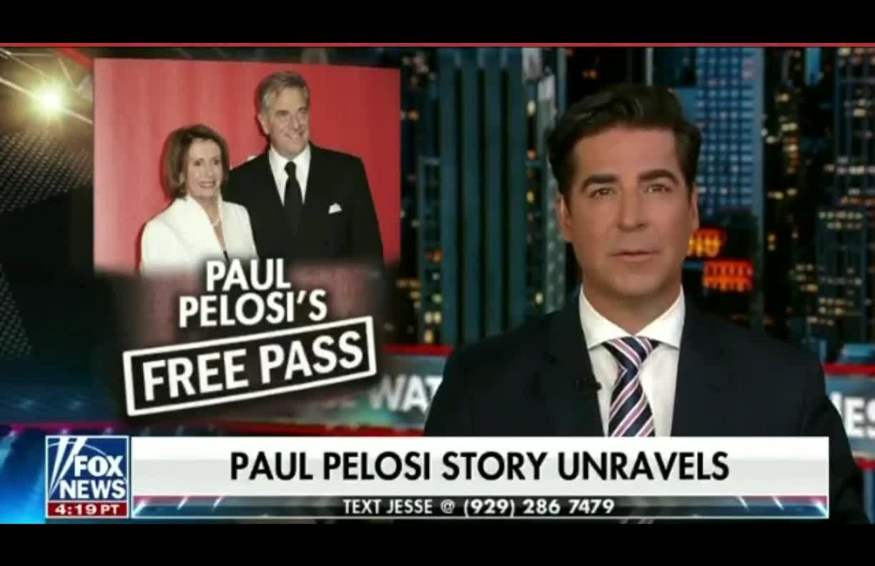 Fox News host Jesse Watters covers some previously unknown details about Nancy and Paul Pelosi...