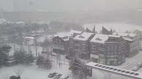 Insane snowing in Korea