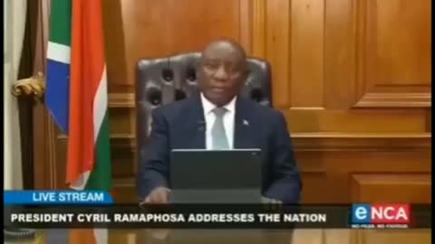 President of South Africa Cyril Ramaphosa = WE WILL NOT COMPLY