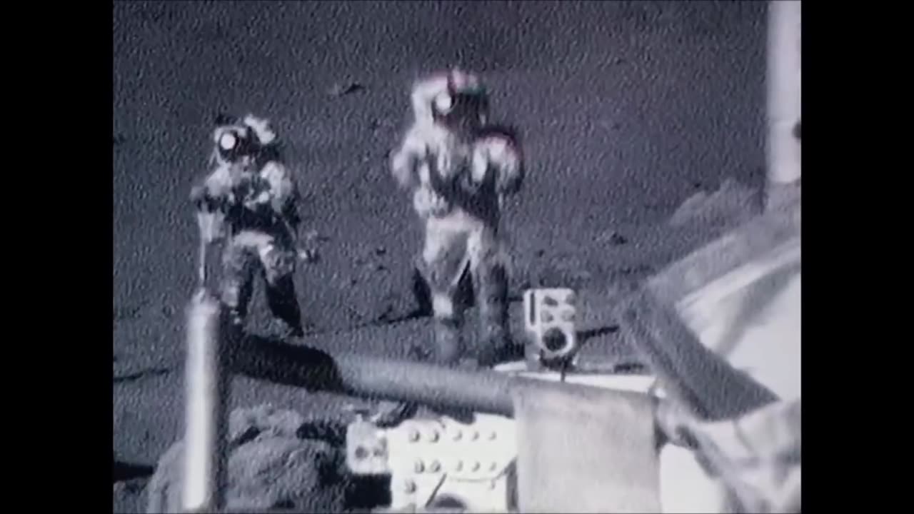 Astronauts falling on the Moon