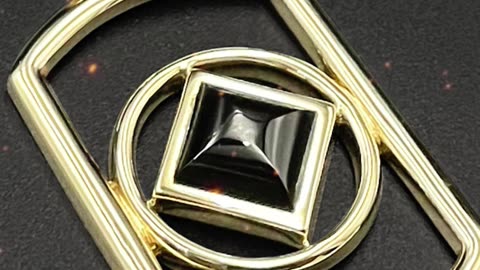Rectangle Silver NA Symbol Pendant with Inlay Stone