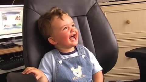 Cutest 2 Year Old Baby Can't Stop Laughing