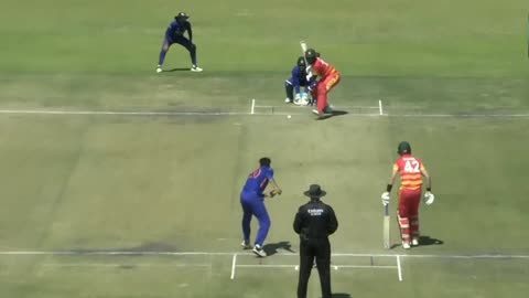 Axar's 3 wickets vs Zimbabwe