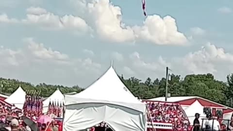 The American Flag at Butler Trump Rally