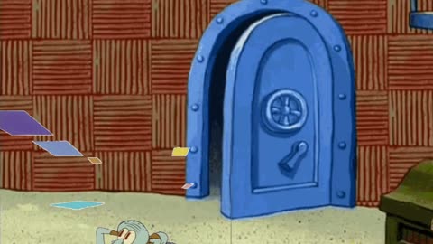 Squidward Is Playing With Tiles While SpongeBob Dresses Up As A Maid 🍋