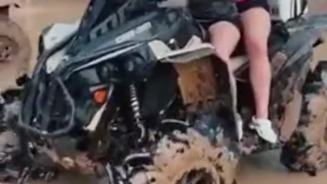 2 Girls an ATV and Mud