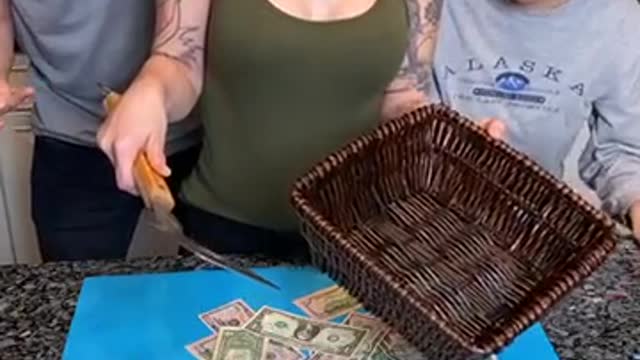 When she sees how much she got!