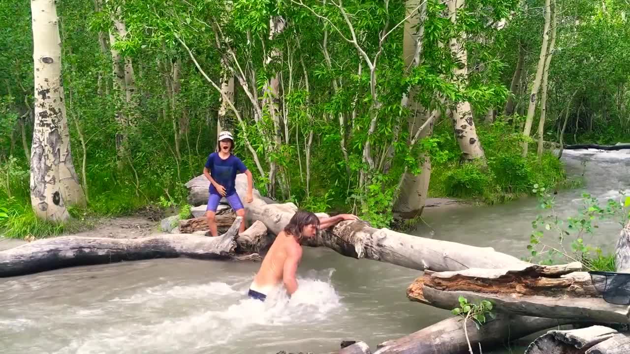 COLD THERMOGENESIS WIM HOF FING & Polar bear plunge at Mammoth Lakes for healing.