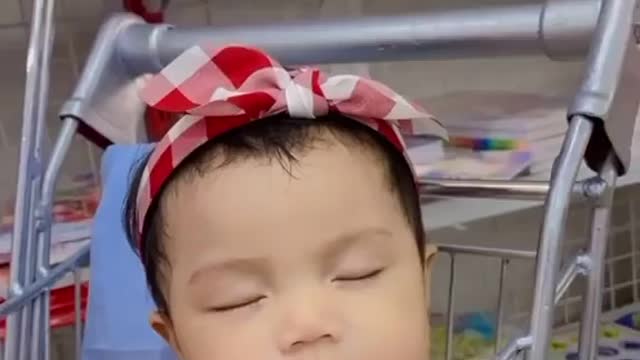 The baby sleeps beautifully