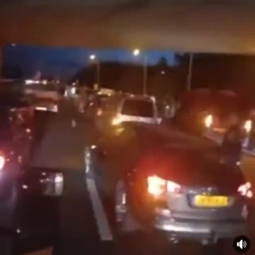 Dutch Citizens, in Support of the Farmers, Blocked Highways A7 and A28 Respectively