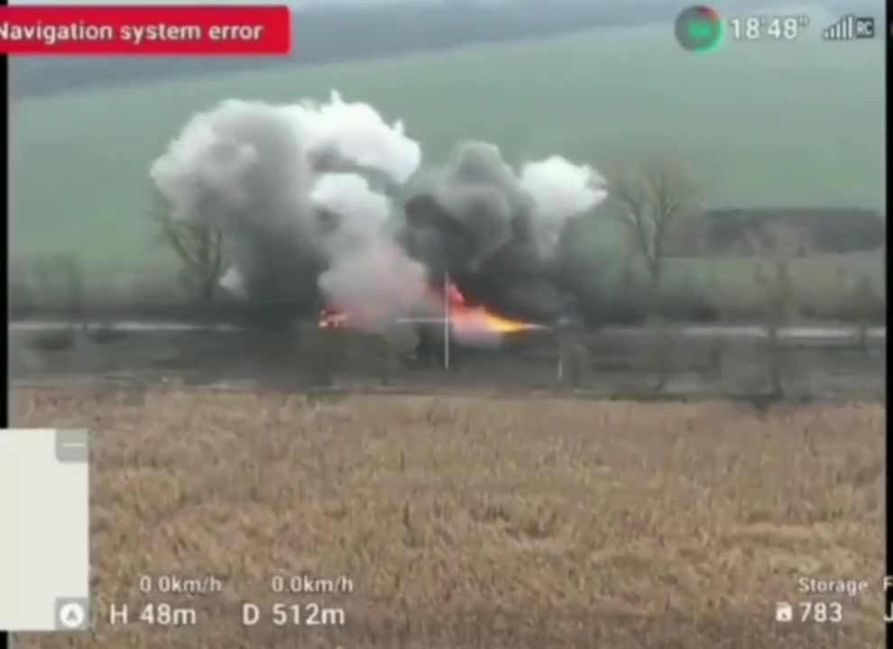 #Ukraine: Russian troops were hit by Ukrainian indirect fire. explosion