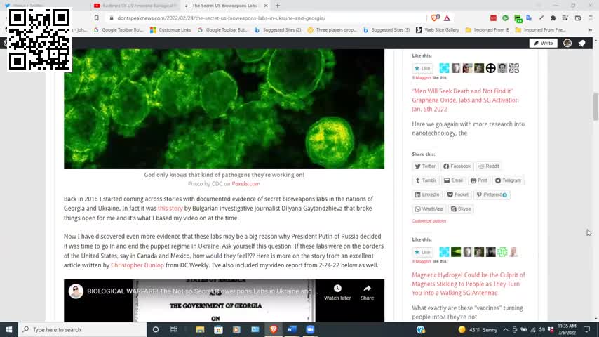 WAR UPDATE! Russia has Evidence of US Financed Biological Weapons Program in Ukraine (3/6/2022)