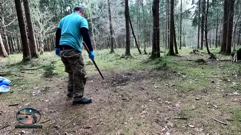 Clearing down fire pit leave no trace