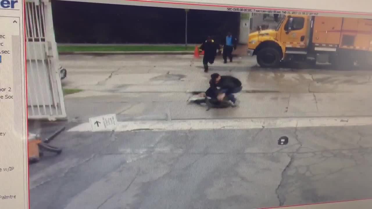 Attacker with baseball bat, loses.