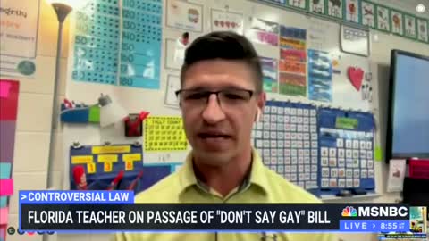 Groomer teacher upset he can't discuss his gay weekend adventures with Kindergarten students