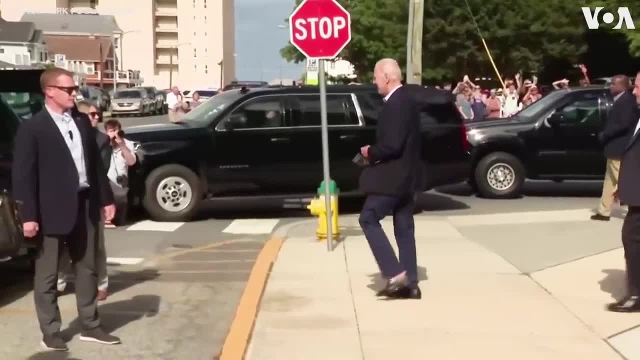 Biden Jumps to Show He’s OK After Fall from Bike