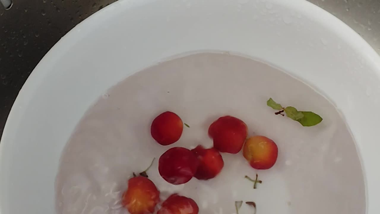 Washing fruits for compote