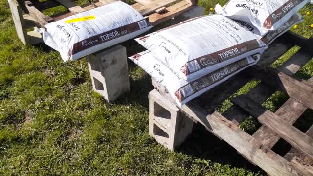 My raised pallet garden pt1