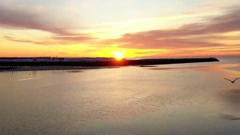 twilight over the ocean