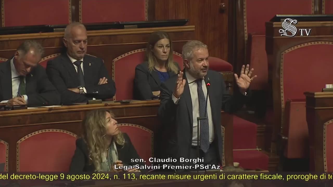 🔴 Intervento in Aula del Sen. Claudio Borghi in merito al decreto omnibus (30.09.2024)