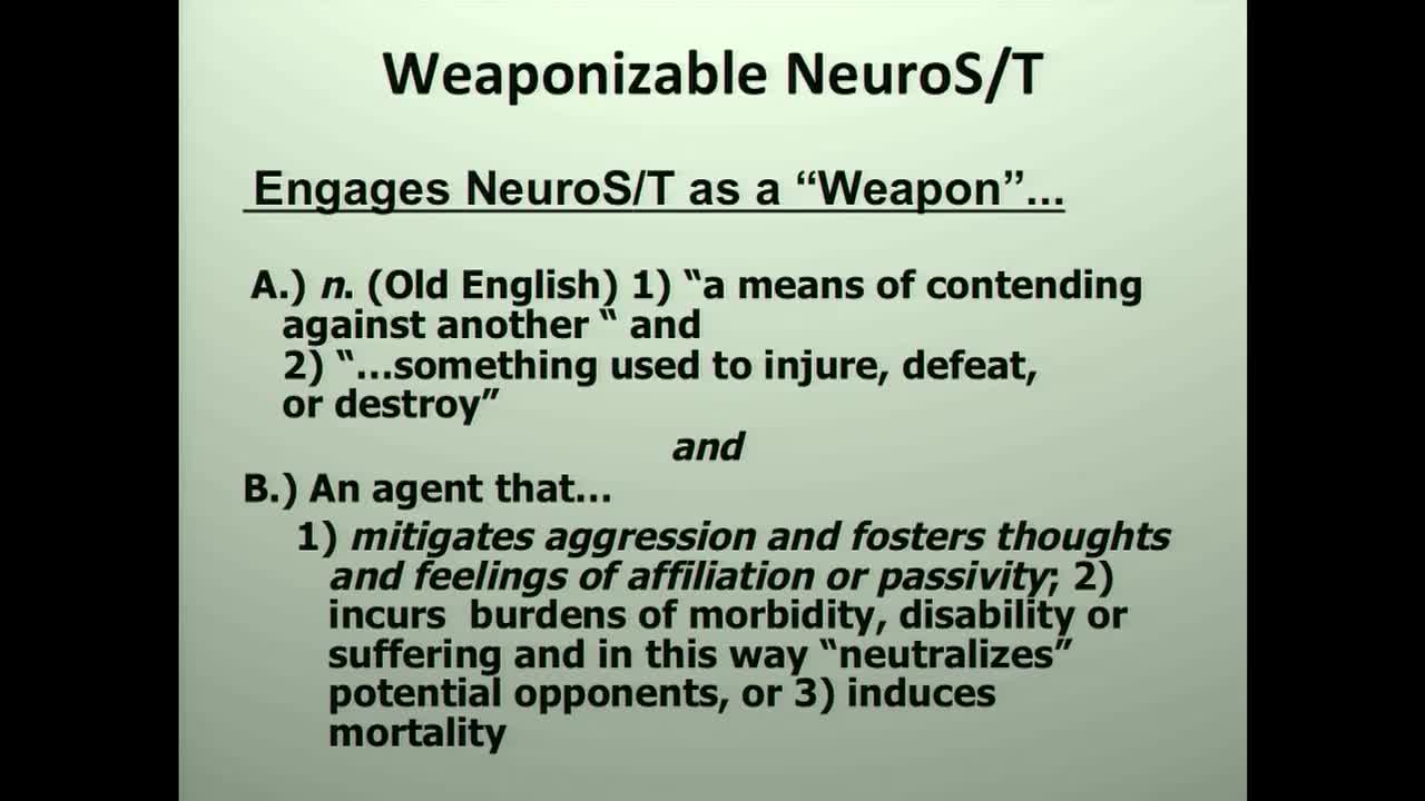 NEUROWEAPONS Ep #1: "Brain Science Realities & Risks of Neuroweapons"